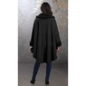 Sherpa-Trimmed Matching Fleece Cape with Gloves, , large