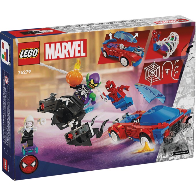 LEGO Marvel Spider-Man Race Car & Venom Green Goblin, , large