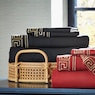 Greek Key Embroidered Microfiber Sheet Set, , large