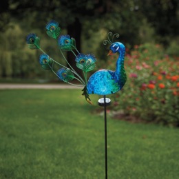 Solar Peacock Stake, , large