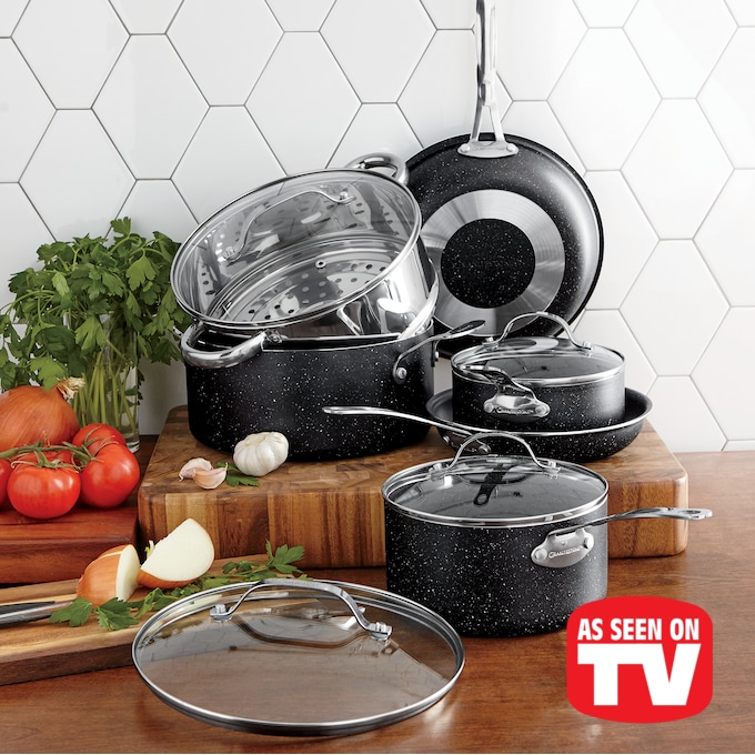 Granitestone Diamond 10-Piece Nonstick Cookware Set Ginny's Granitestone Diamond 10-Piece Nonstick Cookware Set Ginny's