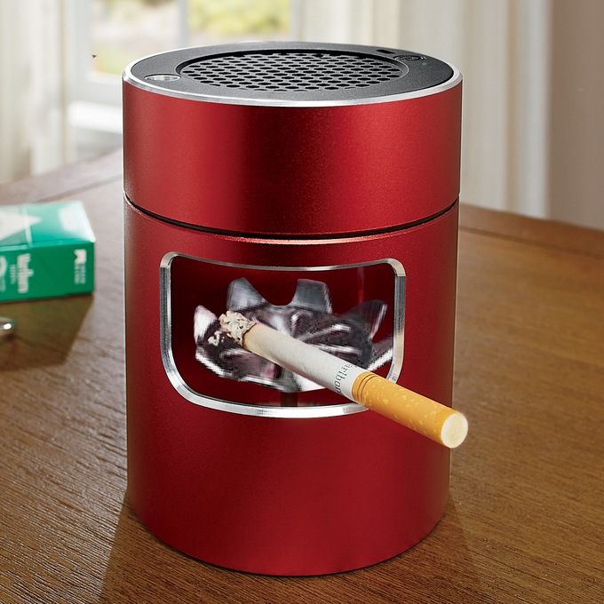 Desktop Air Purifier Ashtray, Red, large