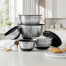 10-Piece Steel Bowl Set with Silicone Base, , large