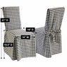 Gingham Check Dining Chair Cover with Ties, , large