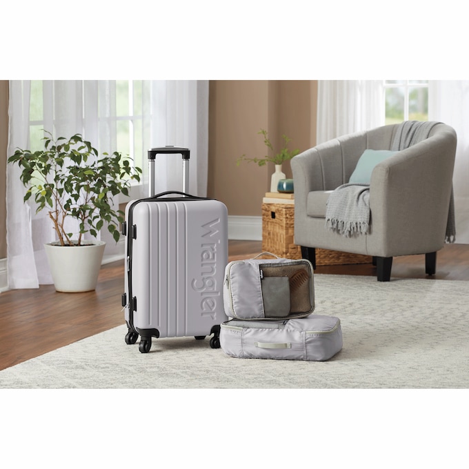 Wrangler 3-Piece Luggage and Packing Cubes Set, , large