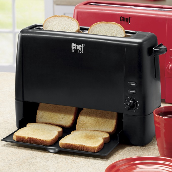 Chef Tested Quick Serve Toaster by Wards, Black, large