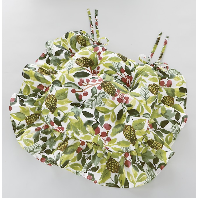 Harper Ruffled Chair Cushion, , large