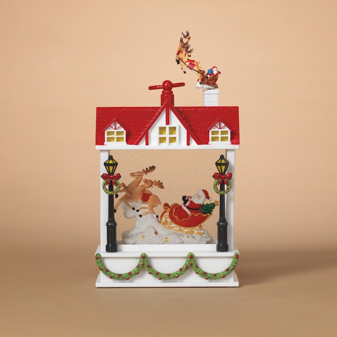 Lit Sleigh Waterglobe, , large