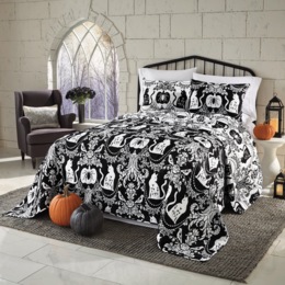 Raven Mateless&eacute; Reversible Bedspread and Sham, , large