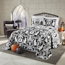 Raven Matelass&eacute; Jacquard Reversible Halloween Standard Sham, Multi, large