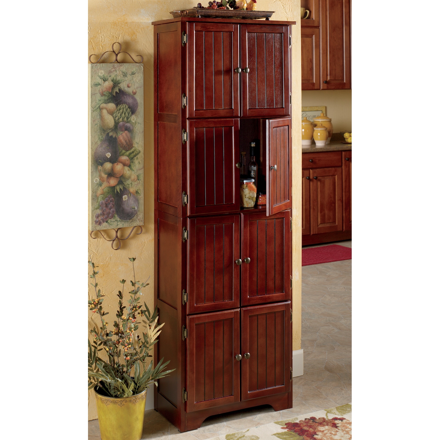 Westwick Tall Wooden Cabinet with 8 Doors | Ginny's